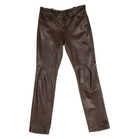 Ralph Lauren Trousers Leather in Brown