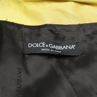 Dolce & Gabbana Veste/Manteau en Cuir en Jaune