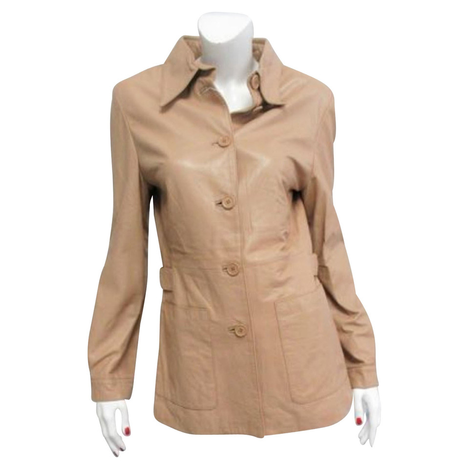 Ferre Top en Cuir en Beige