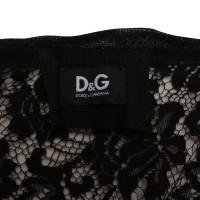Dolce & Gabbana chemisier en dentelle en noir