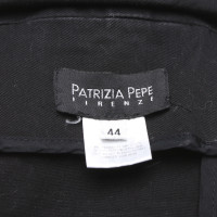 Patrizia Pepe Jacke/Mantel aus Baumwolle in Schwarz