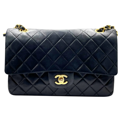 Chanel Flap Bag Leer in Zwart