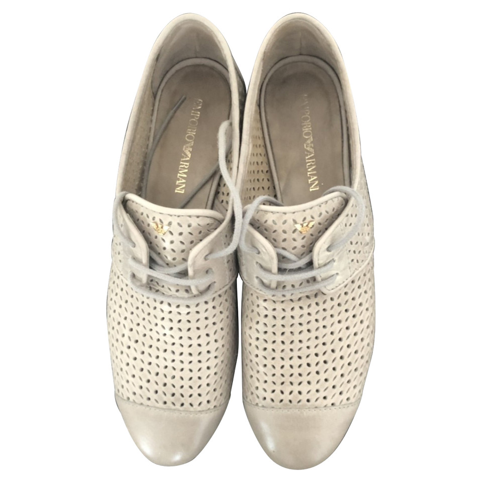 Armani Collezioni Lace-up shoes Leather in Grey