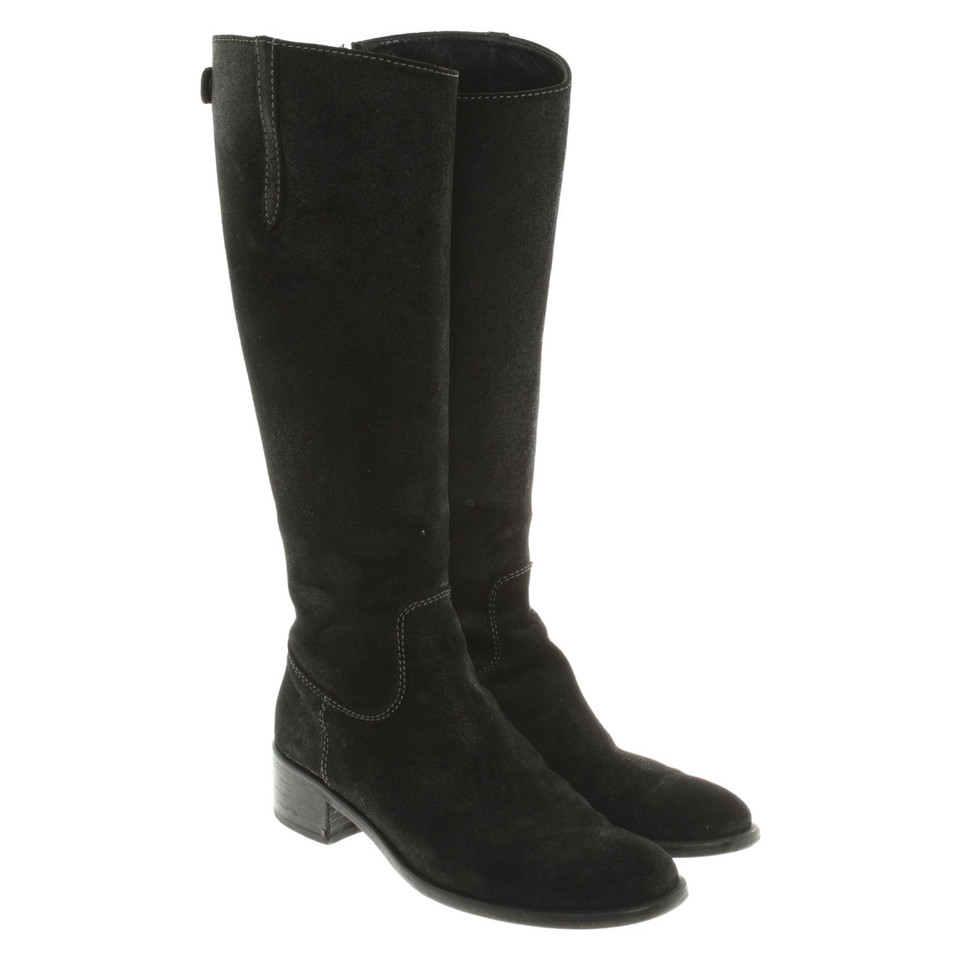 René Lezard Boots Leather in Black
