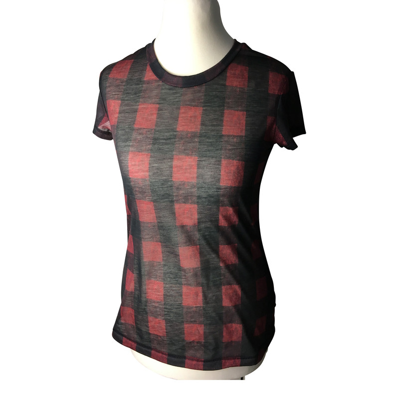 Rag & Bone Shirt in Schwarz/Rot