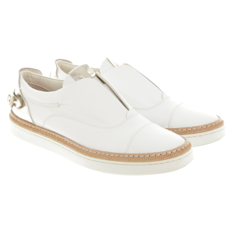 Agl Chaussons/Ballerines en Cuir en Blanc