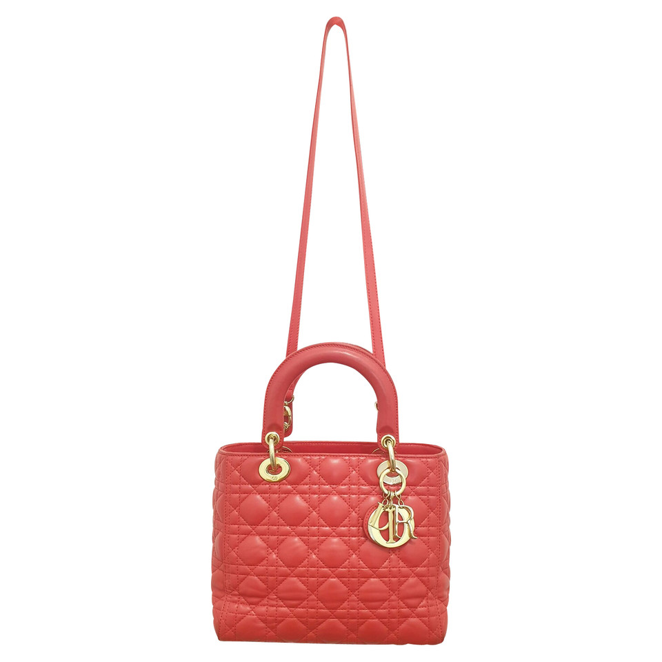 Christian Dior Lady Dior in Pelle in Rosso