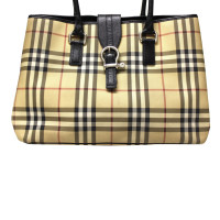 Burberry Shopper in Tela in Beige