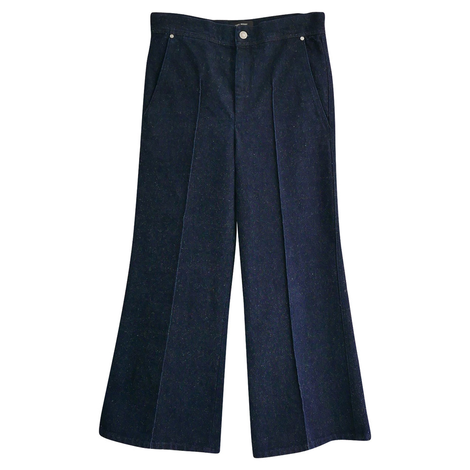 Isabel Marant Paire de Pantalon en Coton en Bleu