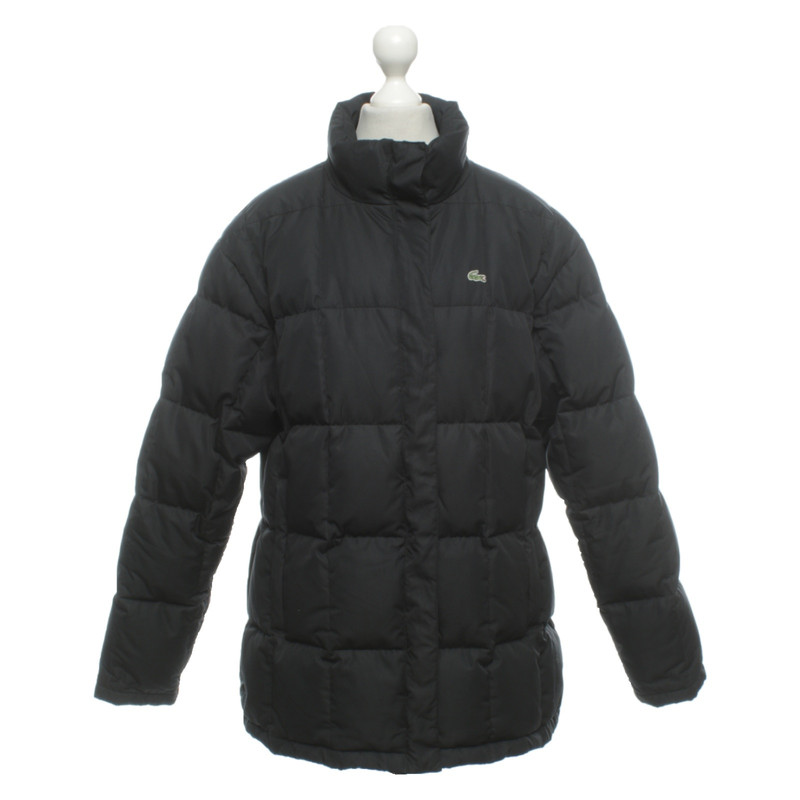 lacoste coat black