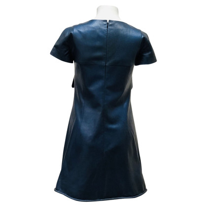 Chanel Kleid aus Leder in Blau