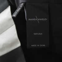 Amanda Wakeley Seidenkleid in Schwarz/Grau