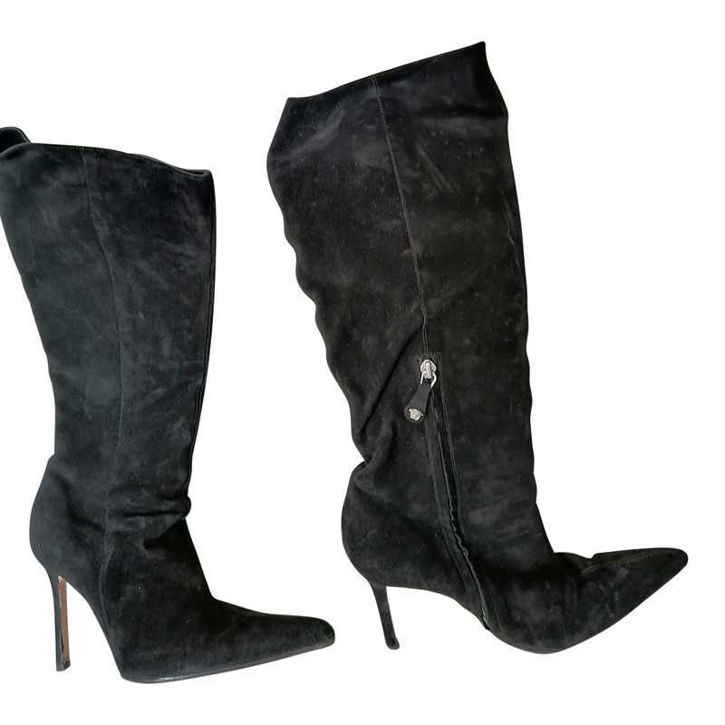black versace boots