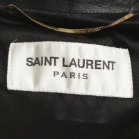 Saint Laurent Leren jas in zwart