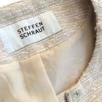 Steffen Schraut giacca bouclé in crema