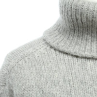 Closed Sweater in gemêleerd lichtgrijs