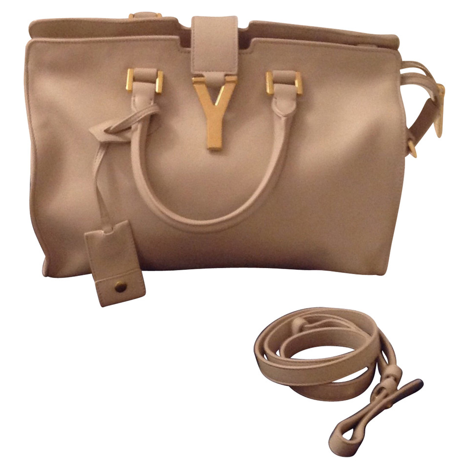 Saint Laurent Cabas Chyc Leather in Beige