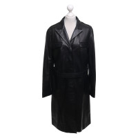 St. Emile Leather coat in dark brown