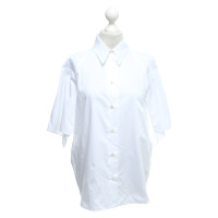Agnona Short sleeve blouse in white