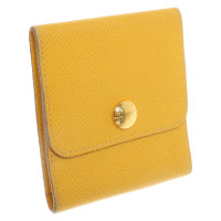 Hermès Leather purse / purse in yellow