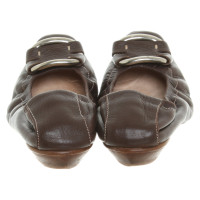 Agl Slippers/Ballerinas Leather in Brown