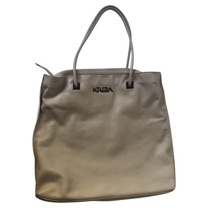 Krizia Handbag Leather in Cream