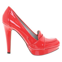 Navyboot Plateau pumps in rosso