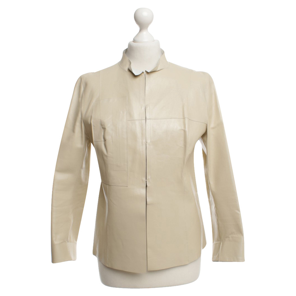 Costume National Leather jacket in beige