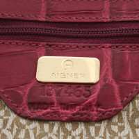 Aigner Handbag Leather in Fuchsia