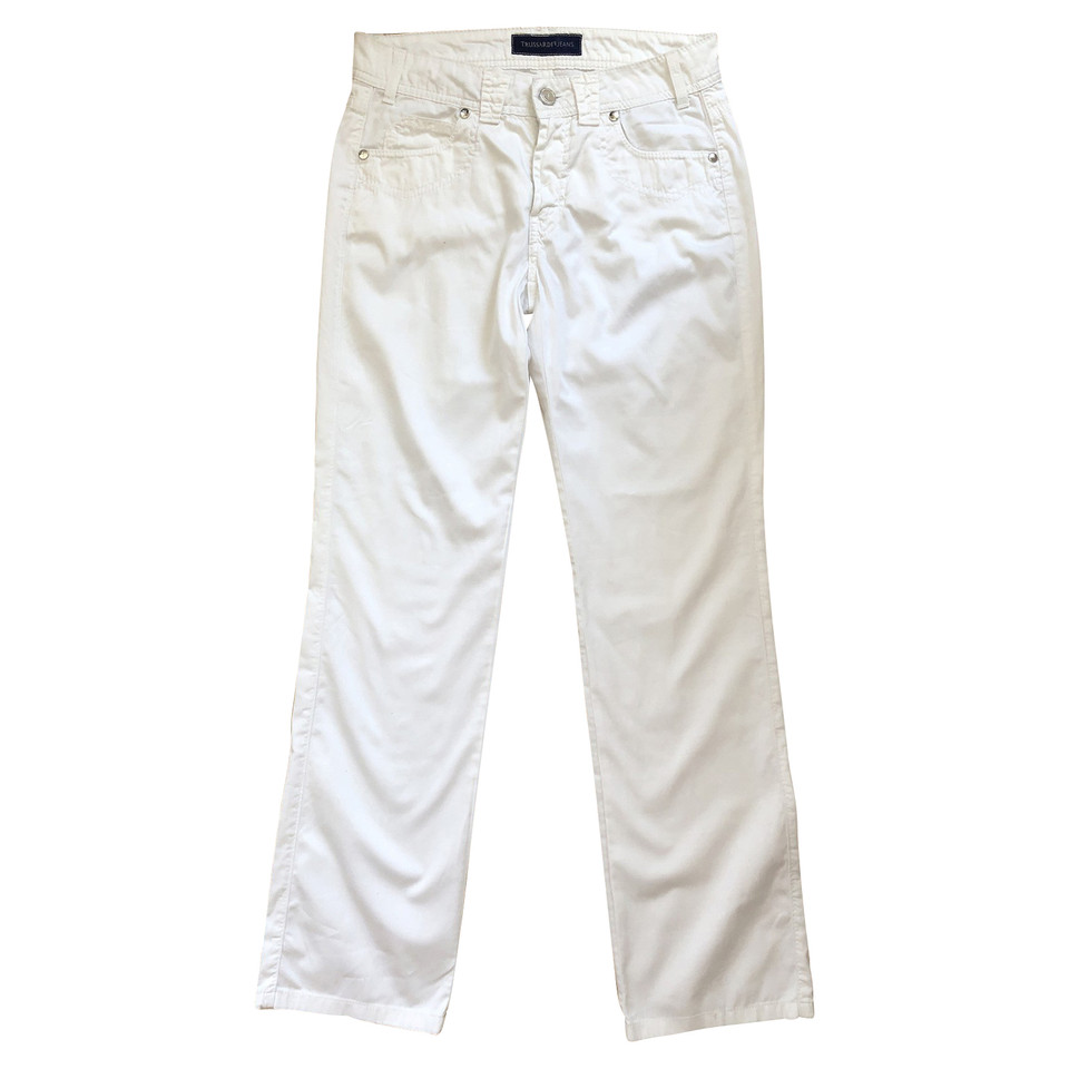 Trussardi Trousers Cotton in White