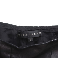 Ralph Lauren Black Label Pantalon en cuir en noir