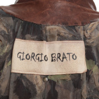 Giorgio Brato Leather coat in brown