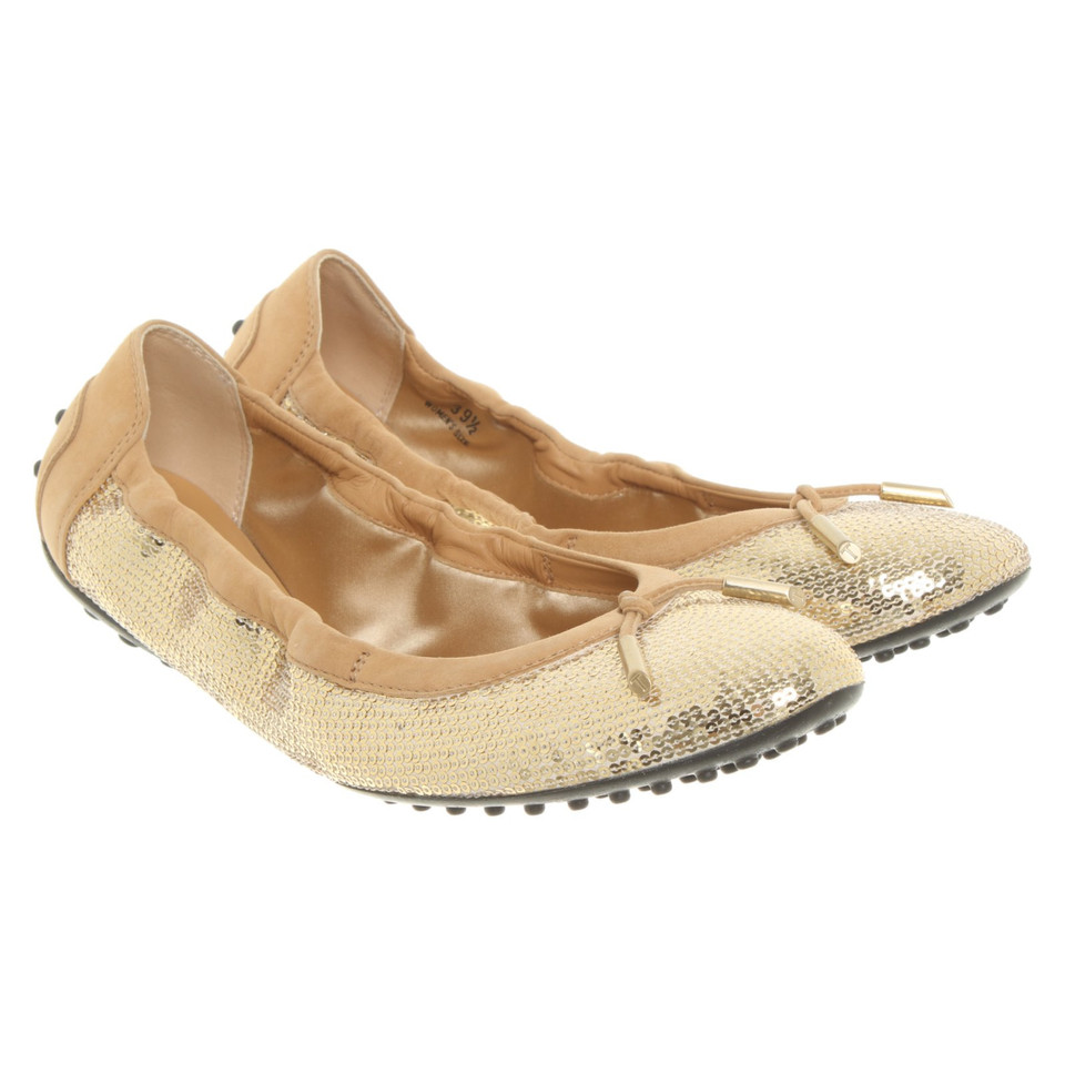 Tod's Slippers/Ballerina's in Goud