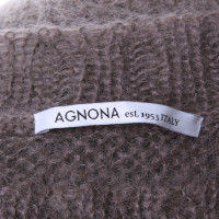 Altre marche Agnona - Maglione grigio-marrone