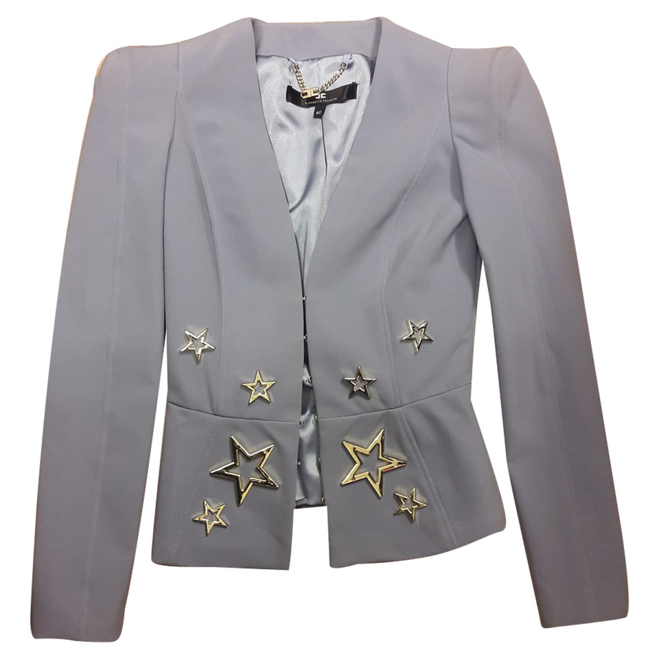 Elisabetta Franchi Jacket/Coat in Turquoise