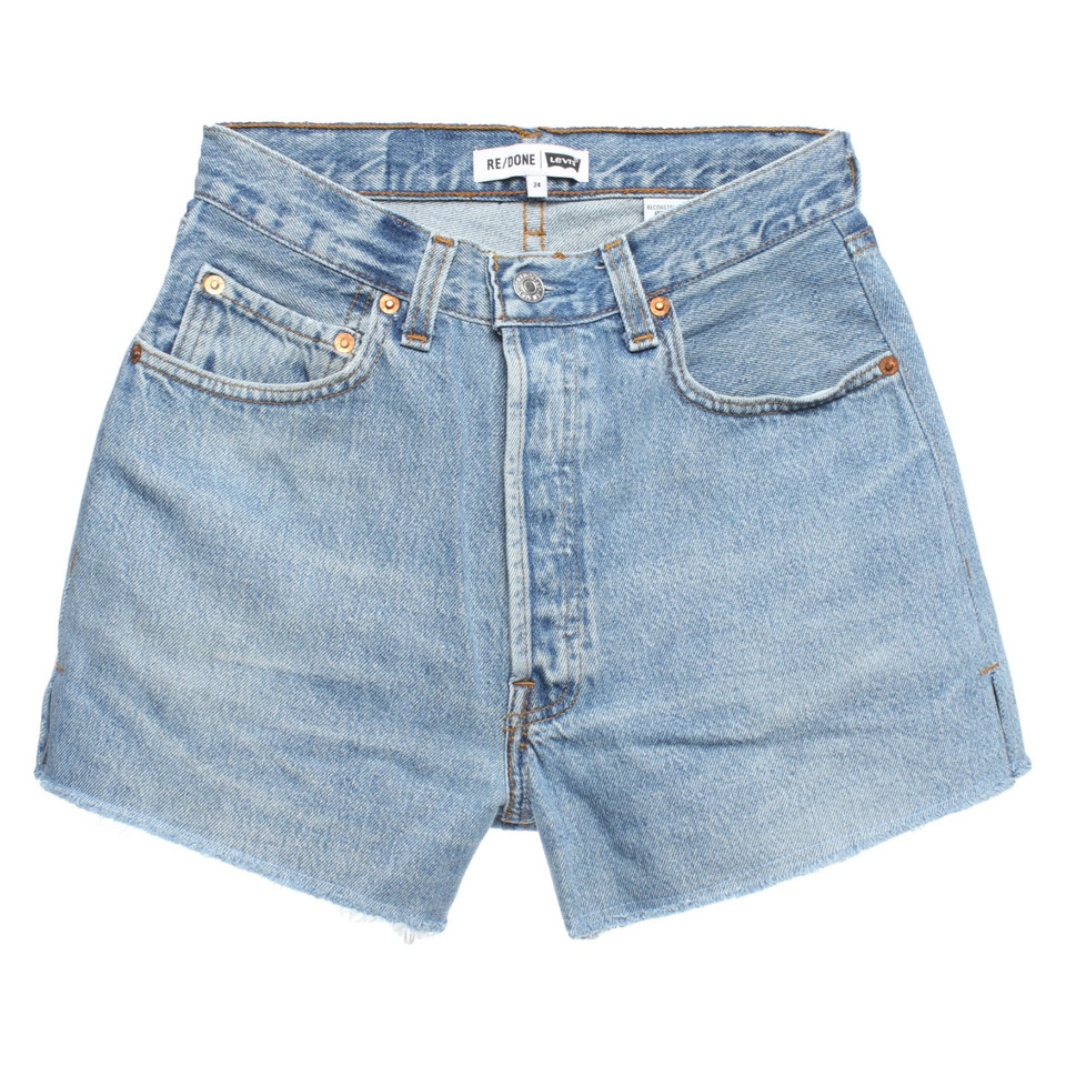 Re/Done Shorts Cotton in Blue