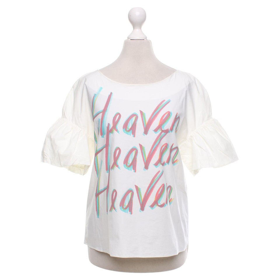 Moschino Blouse shirt in white / multicolor