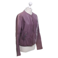 St. Emile Lavender leather jacket in used look