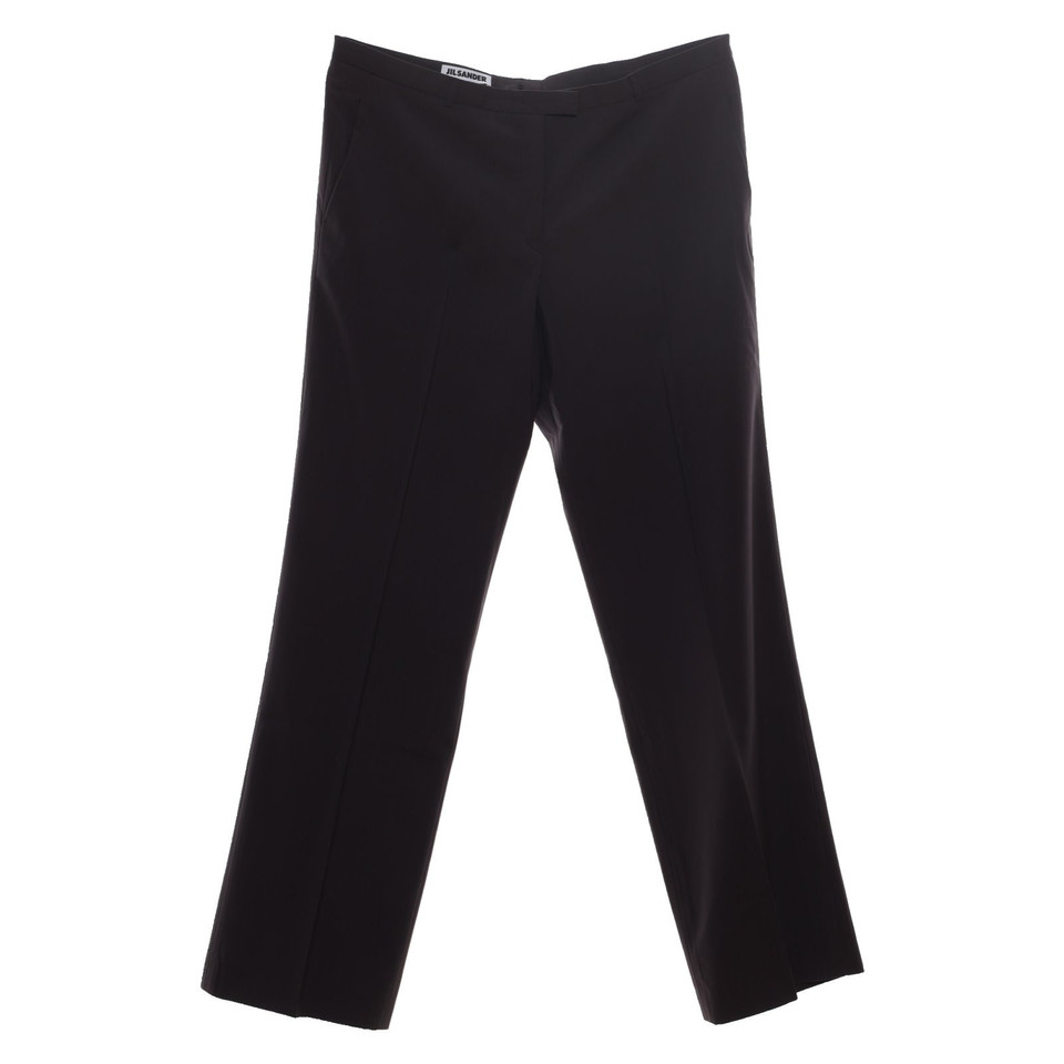 Jil Sander Paire de Pantalon en Laine en Marron