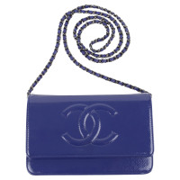 Chanel Flap Bag in Pelle verniciata in Blu