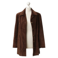 Frye Suede leather coat in Brown