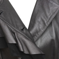 Karen Millen Metallic-kleurige leren jas