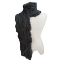 Arma Scarf/Shawl Fur in Grey