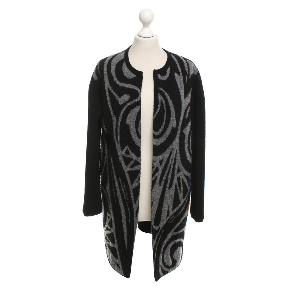 Luisa Cerano Open Cardigan in Black / grey