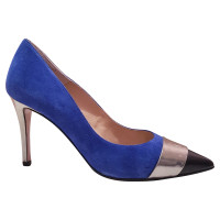 Pura Lopez Pumps/Peeptoes Suède in Blauw