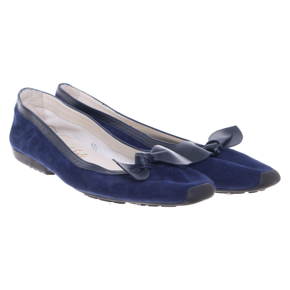 French Sole Ballerinas in blue