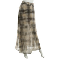 Brunello Cucinelli Silk skirt with plaid pattern