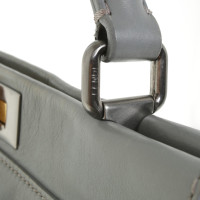 Fendi Peekaboo Bag Large in Pelle in Grigio