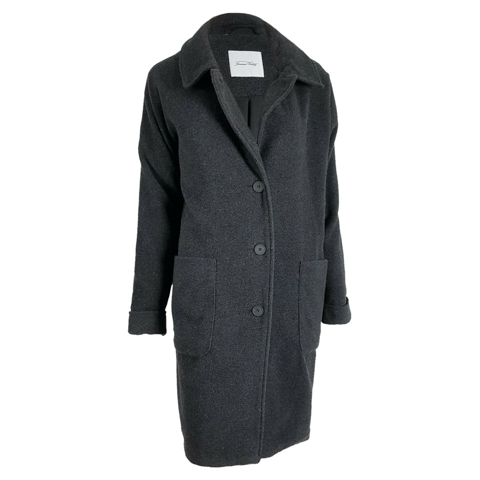 American Vintage Jacke/Mantel aus Wolle in Grau
