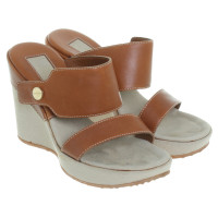 Sergio Rossi Wedges from leather/textile